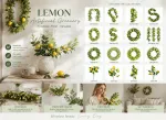 7 Head Herb Lemon Artificial Branch Style A Indoor Greenery