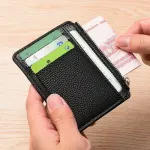 2Pcs 6 Slots Large Capacity Zipper Card Holder,Waterproof & Scratch Resistant,Compact-white