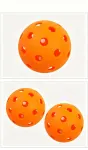 15Pcs 74mm Red Pickleballs 40-Holes