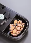 2pcs Cream White Pill Box with 1/2 Pill Cutter