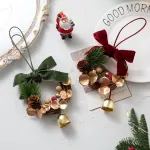 2 Pack D8 Christmas Wreath Ornament Red