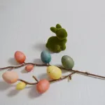 2PS Moss Bunny Decor 7.6cm High