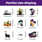2Sets W17 Halloween Static Window Stickers (9 Sheets Per Set)