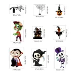2Sets WSJ04 Halloween Static Window Stickers (9 Sheets Per Set)