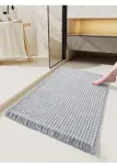 Tassel Woven Bath Mat, Grey, 60×90cm