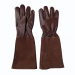 42cm Cowhide Gardening Gloves, Brown, Size L