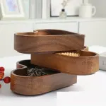 2PCS Natural Solid Wood Love-Shaped Tray, Hand-Polished Smooth & Skin-Friendly, Multi-Purpose Use.