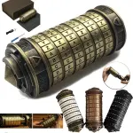 Vintage Mini Combination Lock, Educational Toy, Boxed Puzzle Game, Creative Puzzle Gift Set, Brain Teaser, Fun Creative Romantic – Bronze