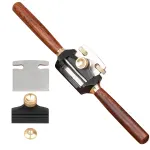 Aluminum Alloy Wooden Handle Spokeshave, Metal Micro-Adjustment, Lightweight & Durable, Ideal for Woodworking Flat/Curved Bottom!