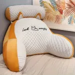 1 cushion, includes pillow core for comfortable back support, ergonomic lumbar support, soft cartoon cushion, suitable for beds, sofas, office, and home decor, a thoughtful birthday gift for friends and family. 60x40CM. – Yellow