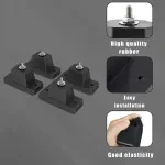 4 Pcs Rubber Anti-Shock Absorber Mounts Units Vibration Pads for Air Conditioners, 4cm