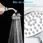 Classic Shower Knob Patterned Ceramic Handle in Ceramic Retro Sprayer a Hand of Traditional Style Telephone Sprayer a Hand Chrome Victorian