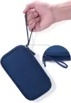 1 Piece Sea Blue Cable Organizer Bag, Multi Layer Electronics Case, 21 x 12.5 x 6 cm