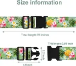 4 Piece Adjustable Suitcase Strap Set for Travel Luggage