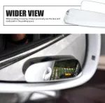2 Piece HD Wide Angle Rectangular Blind Spot Mirror Set for Car Rearview Mirrors, Silver