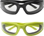 2 Piece Onion Goggles for Chopping, Anti Tear Eye Protection, Black