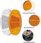 4 Piece Orange Bicycle Wheel Spoke Reflector Set for Night Safety