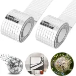 2 Piece Silver Self Adhesive Mosaic Mirror Sticker Set, Square, 5 x 5 mm