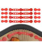 3 Piece Red Silicone Baking Paper Clip Set for Kitchen