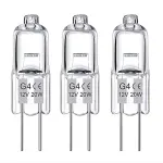 10-Pack G4 Halogen Bulbs 20W 12V, Warm White