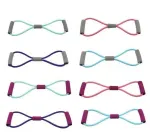 Resistance bands set for exercise yoga rehab, multicolor