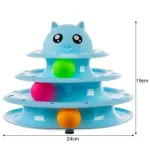 Cat Toy Activation Ball Tower for Cats, Blue