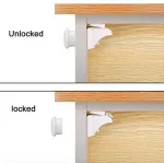 4pcs Child Lock Magnetic Drawer Lock, White