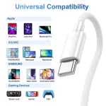 2-PACK USB-C to USB-C Fast Charging Cable, 2m, White