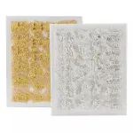 6 Sheets Silver Gold Nail Stickers, 12×4 cm