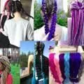 6 Giant Gradient Reggae Braids, Light Blue