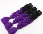 6 Giant Gradient Reggae Braids, Dark Blue