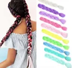 6 Giant Gradient Reggae Braids, Dark Blue