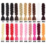 6 Giant Braids, Gradient Reggae Braids, Dark Brown