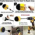 4-pack MultiColor Scrubbing Brushes for Drill and Screwdriver