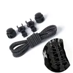 2 Shoes with Elastic Laces Including Drawstring, Solid Brown