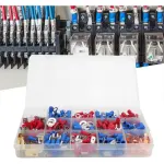 300 Pcs Cold Pressed Pre-Insulated Round Terminals Electrical Wire Terminal Connector