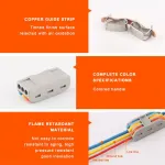 20 Pcs 11 28 AWG PCT-2-3 Electrical Cable Quick Wiring Connector Conductor Terminal Block
