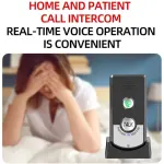 2 Pcs Wireless Home Intercoms, Two-Way Calling, Ultra Long Range Wireless Portable Voice Intercom for Seniors, Room-to-Room Communication, Ringtone