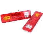 2 x 12V 19 LED Rear Lights, Brake Lights, Stop Lamp, Indicator for Car, Truck, Red
