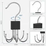 3 Piece Rotating Belt Hanger Holds up to 24 Belts