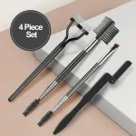 4 Piece Eyebrow Brush and Eyelash Separator Set