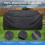 Waterproof Garden Bench Cover for 2 Seater Bench Black, 215 x 89 x 89 cm