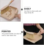 2 Set Mini Dustpan and Brush Set for Desk and Keyboard Beige