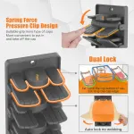 2 Piece Wall Mounted Cap Organizer Holds 20 Caps Matte Black