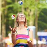 15 Piece Juggling Ball Set with Faces, 5 cm