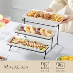 3 Tier Porcelain Serving Tray, 14 in