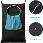 2 Pack Hanging Laundry Bags with Hooks