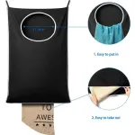 2 Pack Hanging Laundry Bags with Hooks
