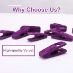 20 Pack Velvet Hanger Clips