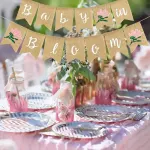 13 Pack Floral Burlap Pennant Banner